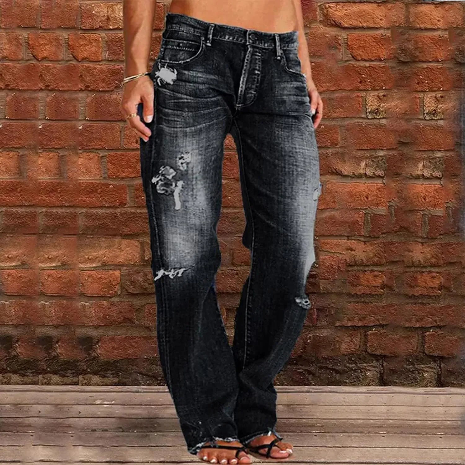 LCMTWX Womens Jeans Mid Waisted Waisted Pants Trousers Up Womens Casual Women's Jeans Casual Denim Pants Jeans for Women