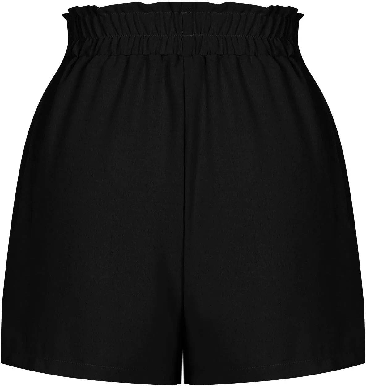 Linen Shorts for Women High Waisted Cotton Shorts Wide Leg Drawstring Pants Elastic Waist Short Pants with Pockets