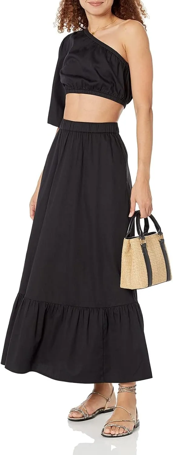 Maxi Skirts for Women Pleated Long Midi Skirt with Pockets Casual Summer High Waisted Flowy Trendy Boho A Line Skirts