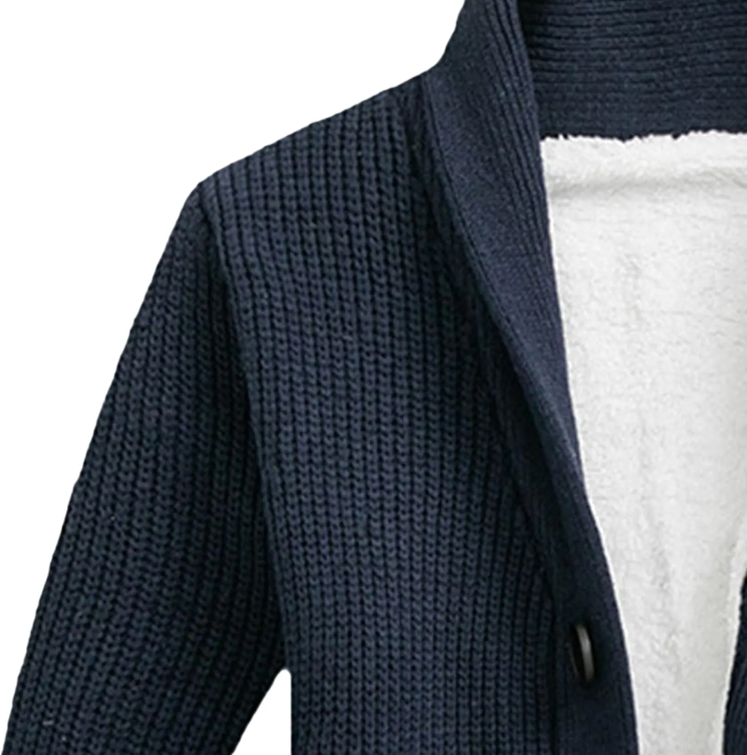 Men Simple Versatile Everyday Knit Cardigan Padded Lapel Knit Cardigan Personalized Fashion Casual Button Down Cardigan