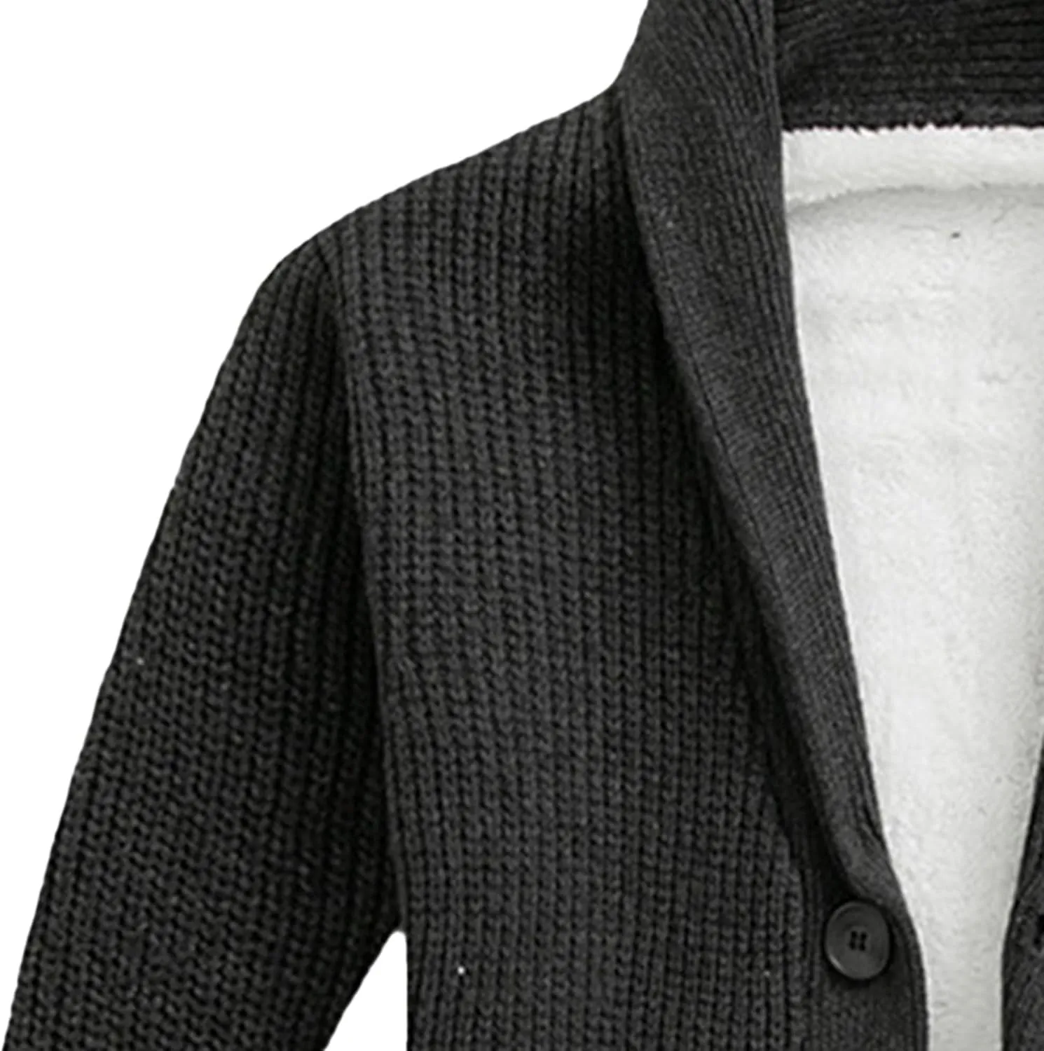 Men Simple Versatile Everyday Knit Cardigan Padded Lapel Knit Cardigan Personalized Fashion Casual Button Down Cardigan