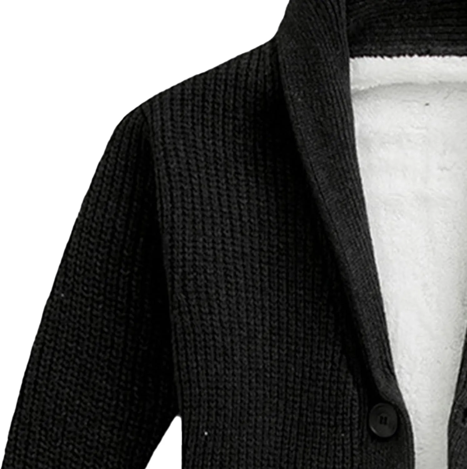 Men Simple Versatile Everyday Knit Cardigan Padded Lapel Knit Cardigan Personalized Fashion Casual Button Down Cardigan