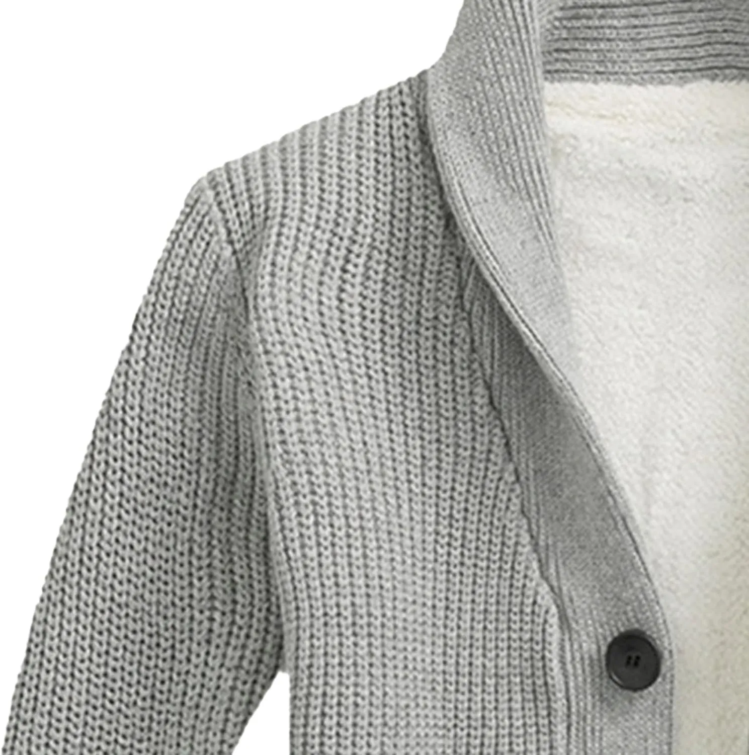 Men Simple Versatile Everyday Knit Cardigan Padded Lapel Knit Cardigan Personalized Fashion Casual Button Down Cardigan