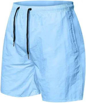 Mens Athletic Shorts 5 Inch Inseam Quick Dry Swim Shorts Workout Running Gym Short with Pocket Lightweight No Liner