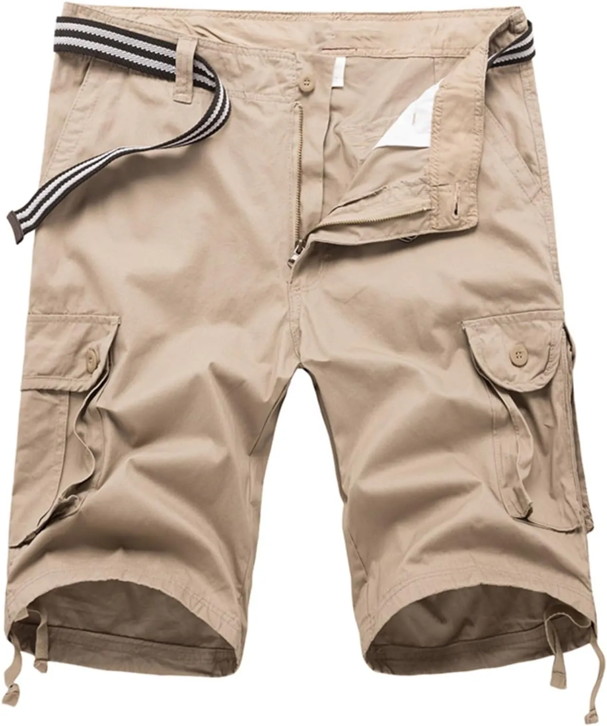 Men's Casual Cargo Shorts Summer Stylish Chino Cotton Shorts with Multiple Pockets Sports Twill Outdoor Short Pants