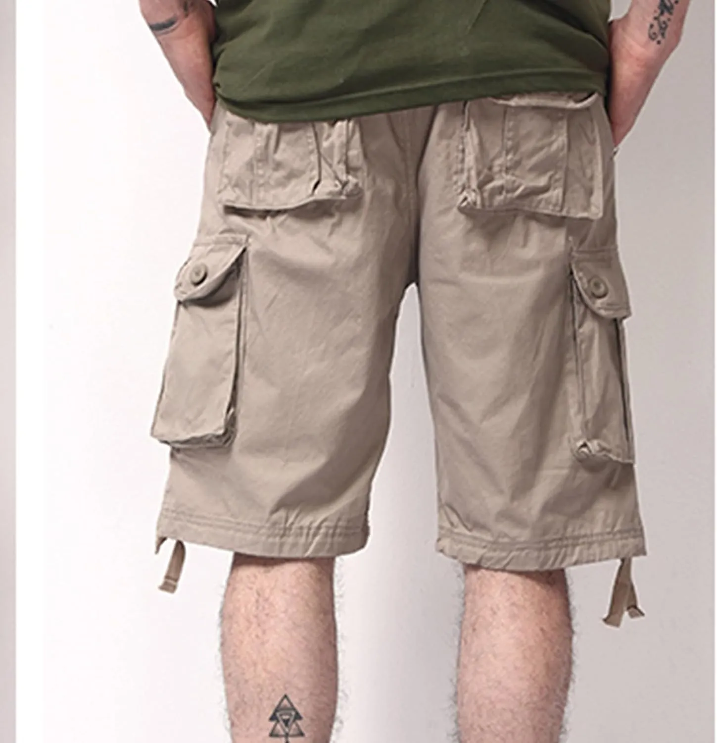 Men's Casual Cargo Shorts Summer Stylish Chino Cotton Shorts with Multiple Pockets Sports Twill Outdoor Short Pants