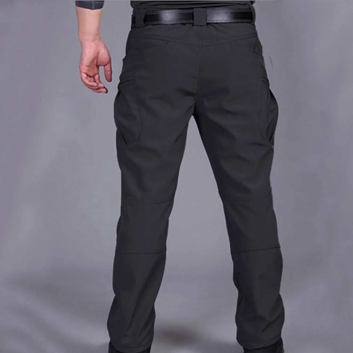 Men's Casual Hiking Cargo Pants Multi-Pockets Solid Joggers Athletic Pants Loose Straight Sweatpants Military Trousers