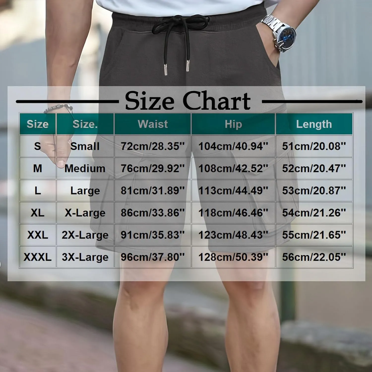 Men's Cotton Cargo Shorts Quick Dry with Pockets Athletic Running Workout Activewear Lightweight Casual Trunks