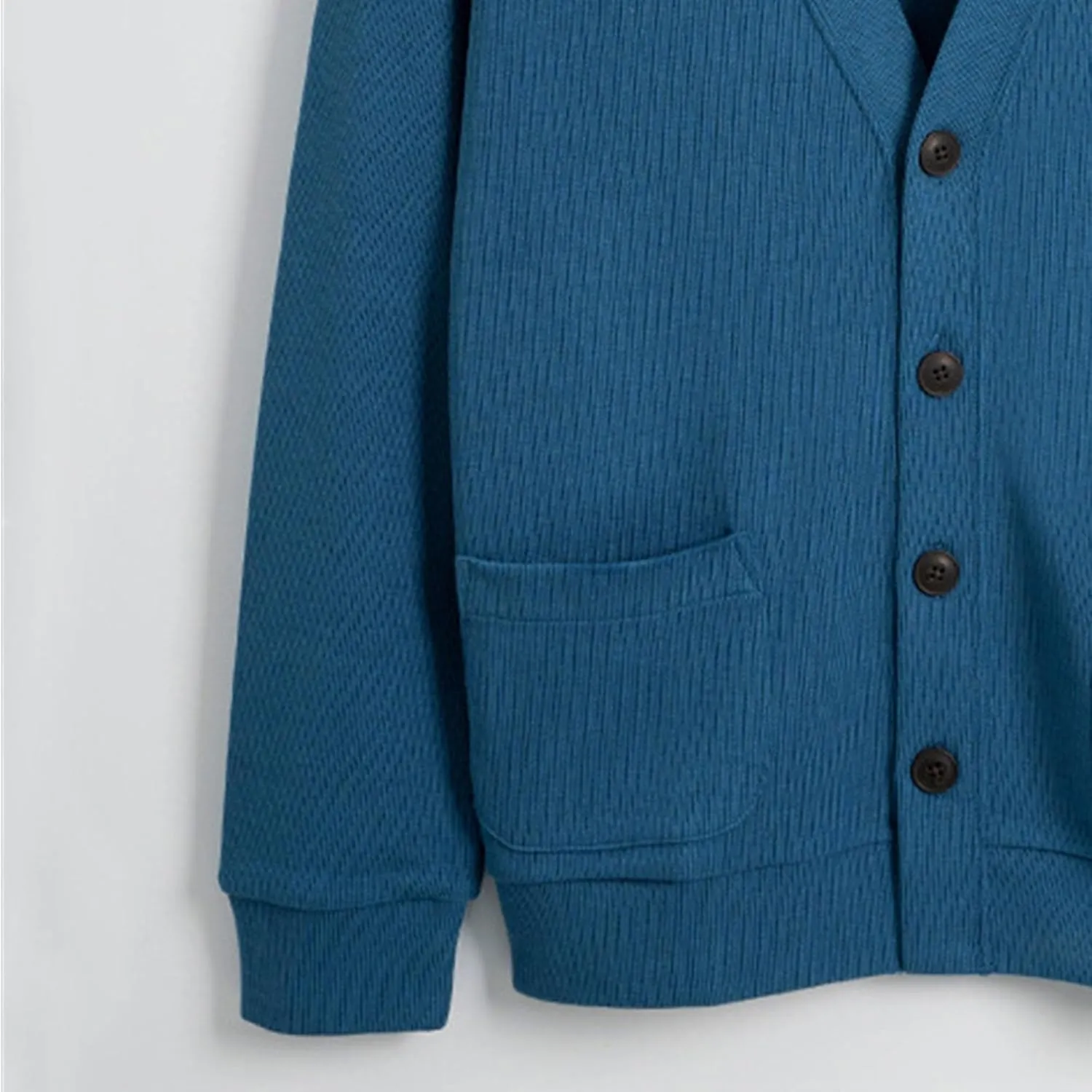 Mens Cotton Knit Cardigan Sweater Long Sleeve V Neck Button Down Sweaters Casual Loose Knit Cardigan with Pockets