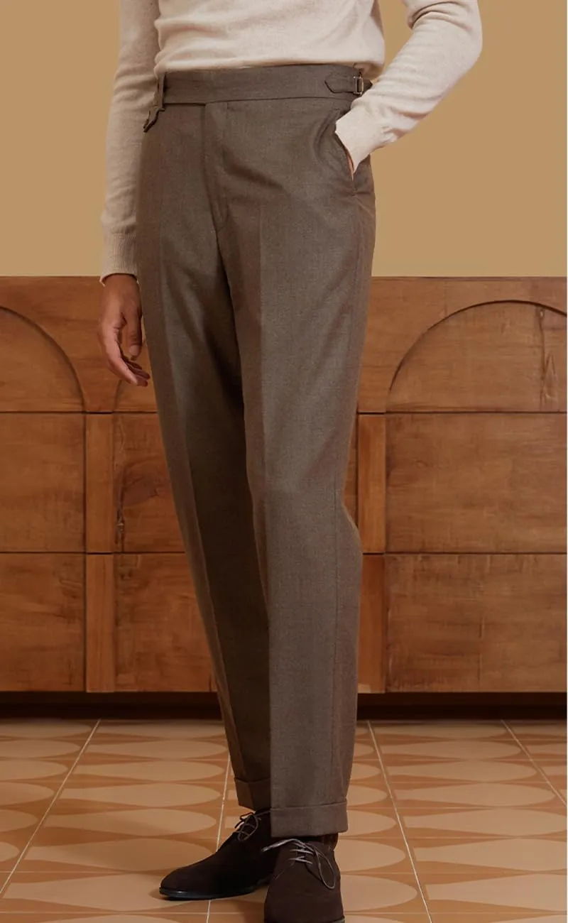 Men's Dress Pants Pleated Front Casual Hidden Expandable Waist Dress Suit Pants