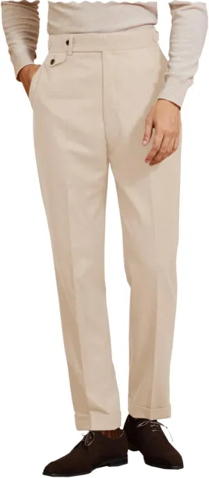 Men's Dress Pants Pleated Front Casual Hidden Expandable Waist Dress Suit Pants