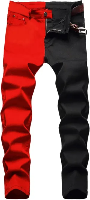 Men's Extreme Motion Athletic Pure Colour Jean with Zipper Pocket Jean Trouser Solid Fashion Comfort Flex Waist
