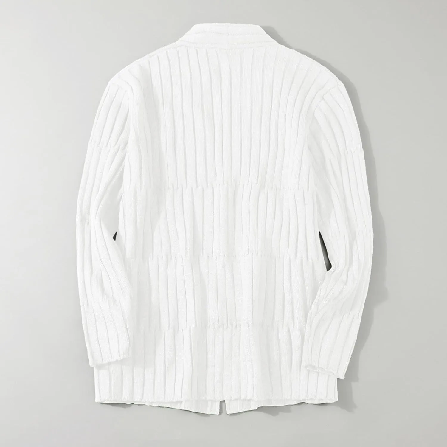 Men's Long Sleeve Cardigan Long Sleeve Shawl Button Down Cable Knit Coat Dinosaur Tail