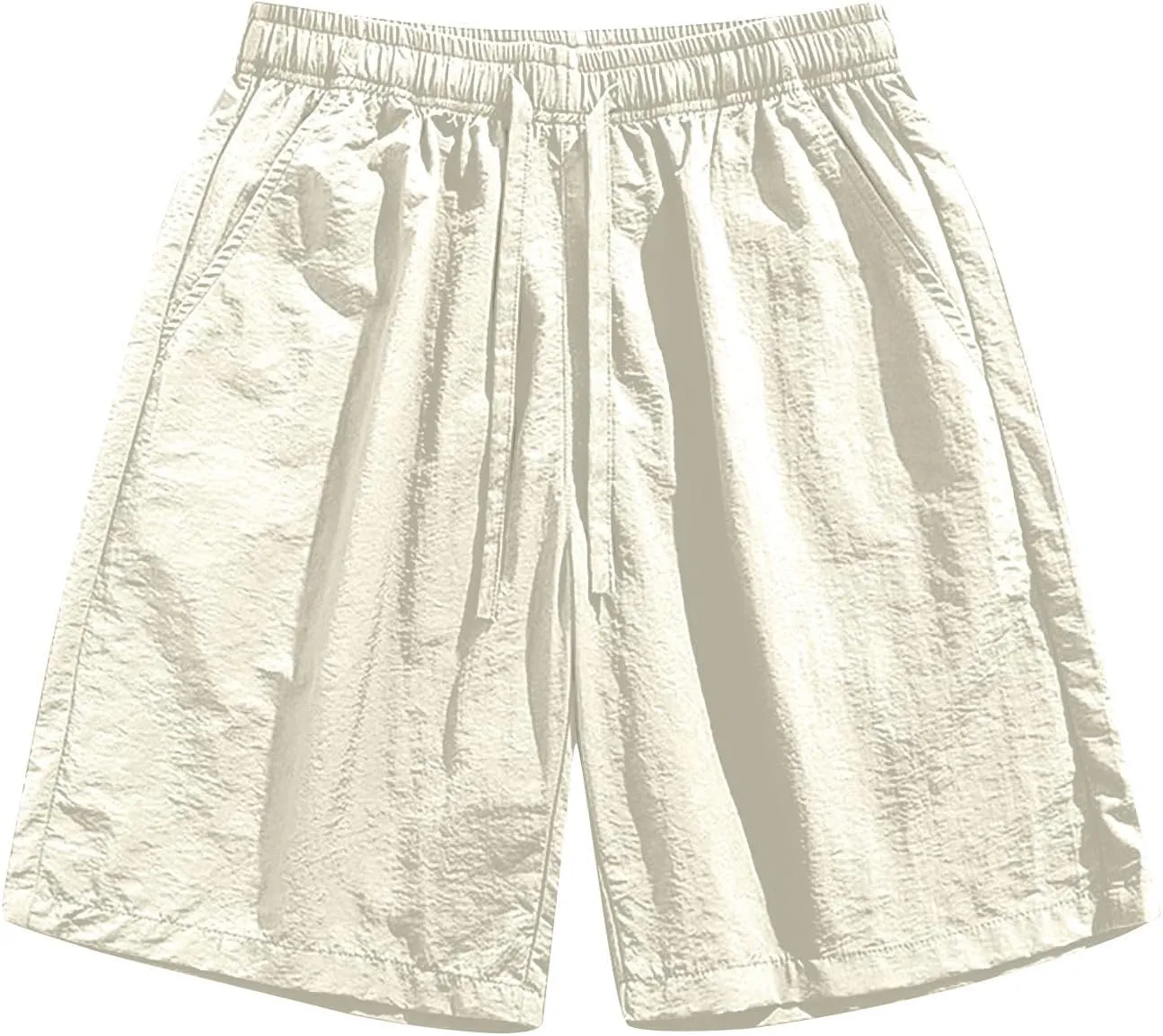Men's Loose Plus Size Board Shorts Summer Casual Drawstring Elastic Waist Wide Leg Short Pants Swim Trunks