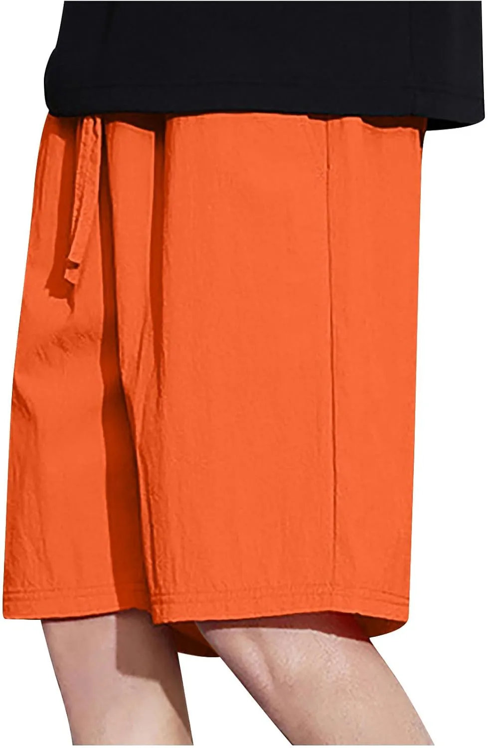 Men's Loose Plus Size Board Shorts Summer Casual Drawstring Elastic Waist Wide Leg Short Pants Swim Trunks