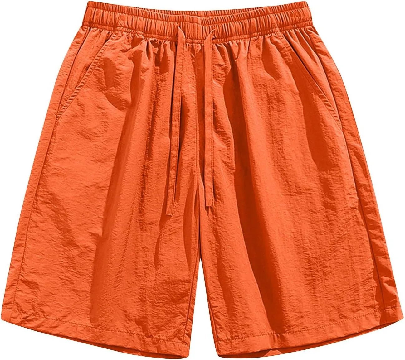 Men's Loose Plus Size Board Shorts Summer Casual Drawstring Elastic Waist Wide Leg Short Pants Swim Trunks