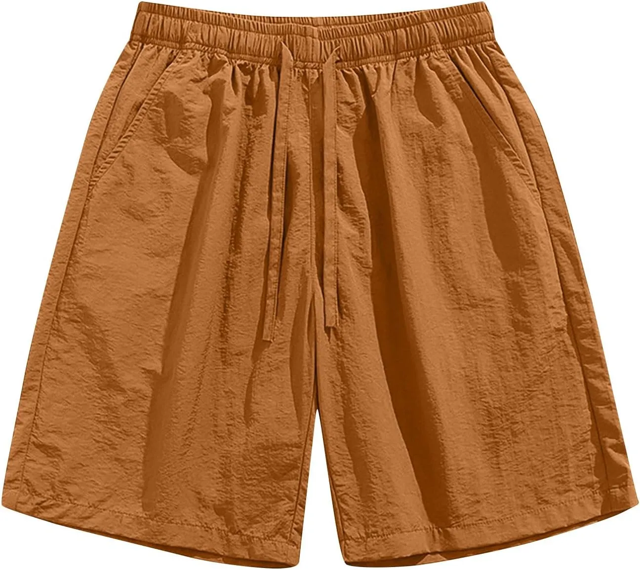 Men's Loose Plus Size Board Shorts Summer Casual Drawstring Elastic Waist Wide Leg Short Pants Swim Trunks
