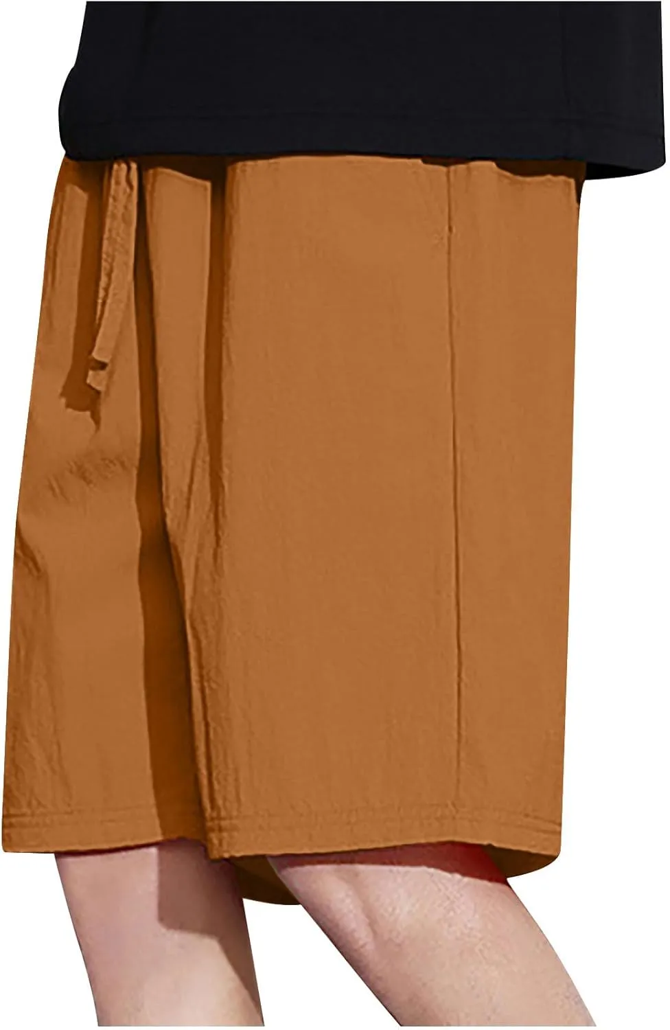 Men's Loose Plus Size Board Shorts Summer Casual Drawstring Elastic Waist Wide Leg Short Pants Swim Trunks