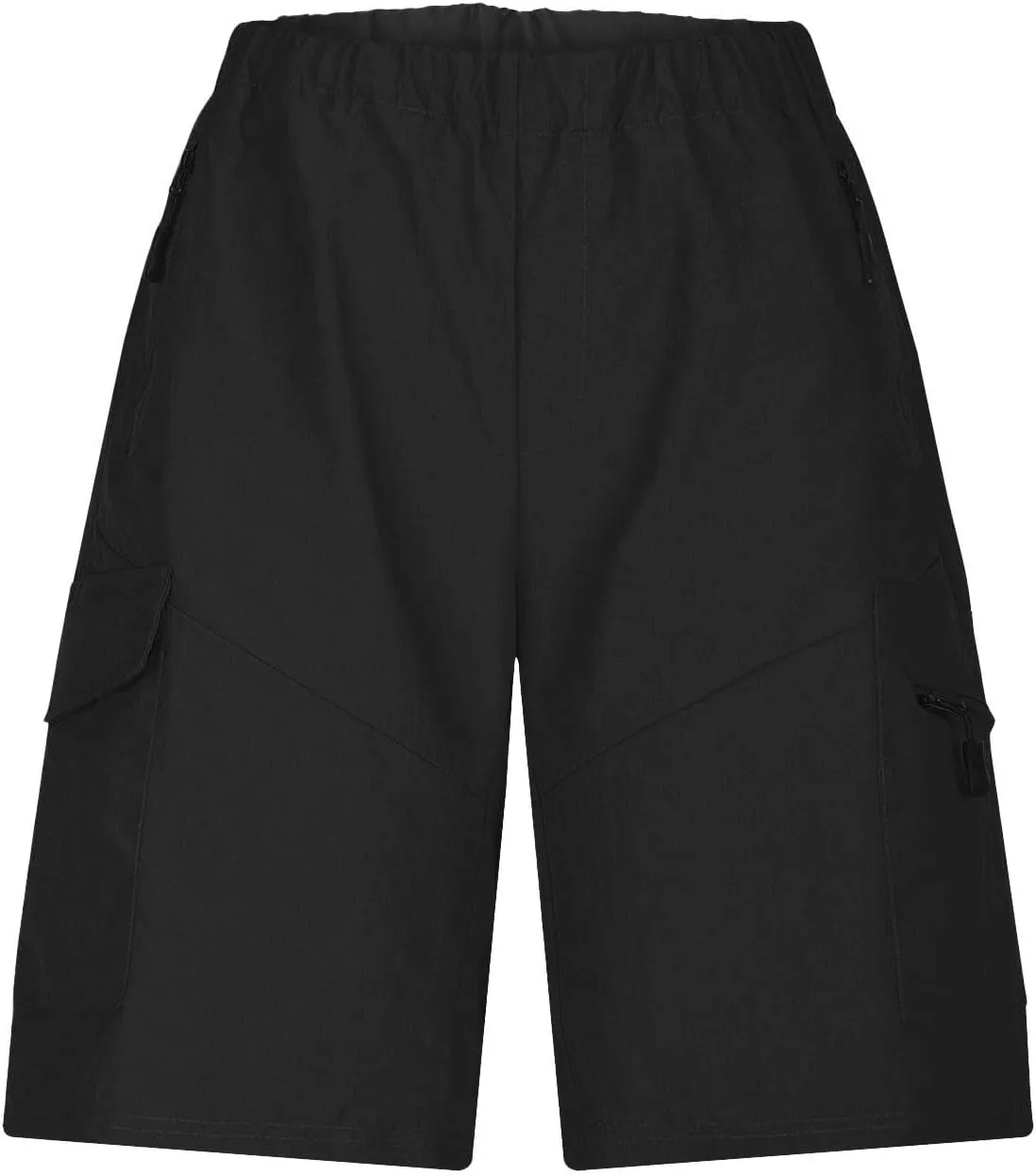 Mens Running Shorts Quick Dry Athletic Gym Shorts Stretch Wasit Zipper Pockets Outdoor Hiking Fishing Jogging Shorts