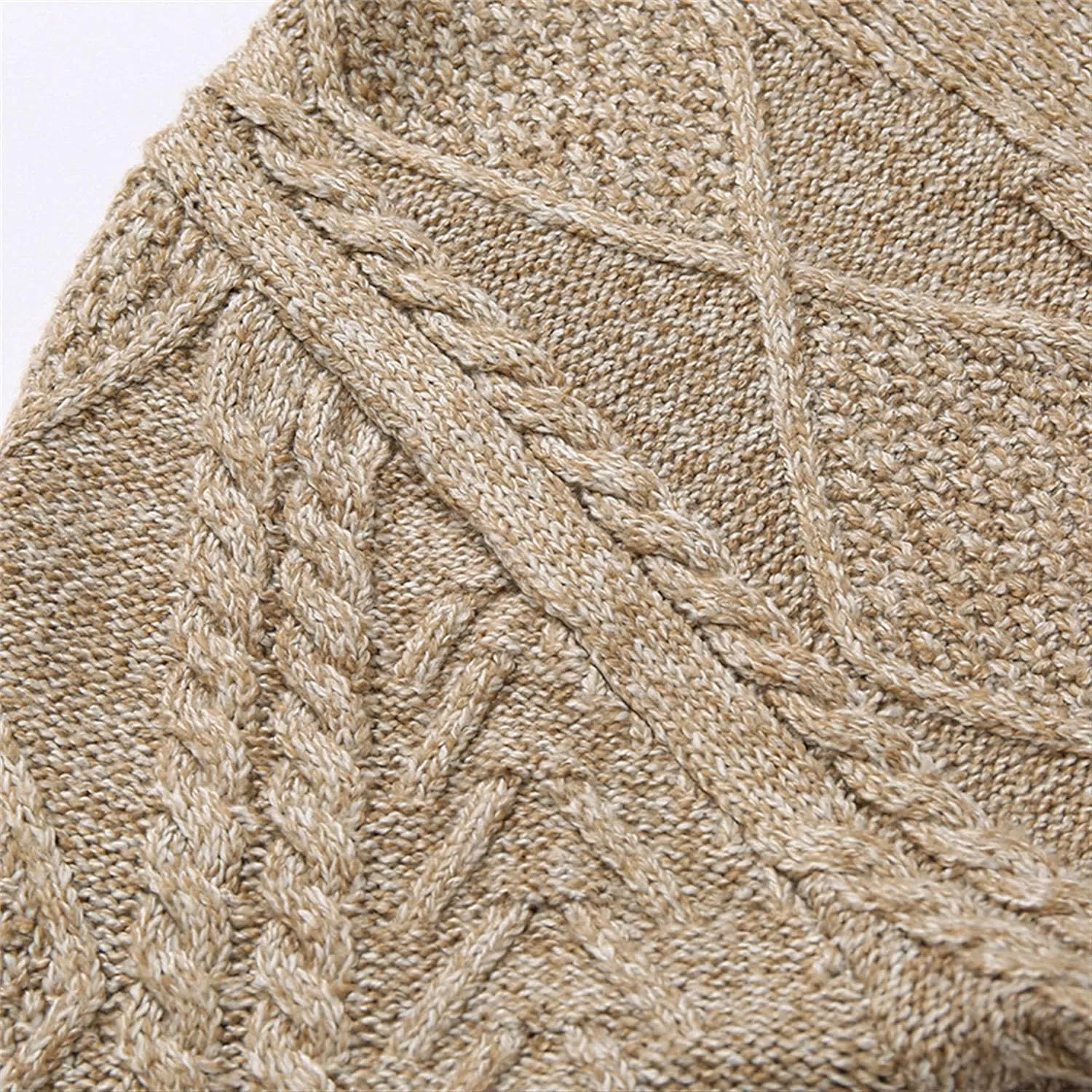 Men's Shawl Collar Cardigan Male Casual Long Sleeve Knit Coat Men Cable Slim Fit Button Down Sweater