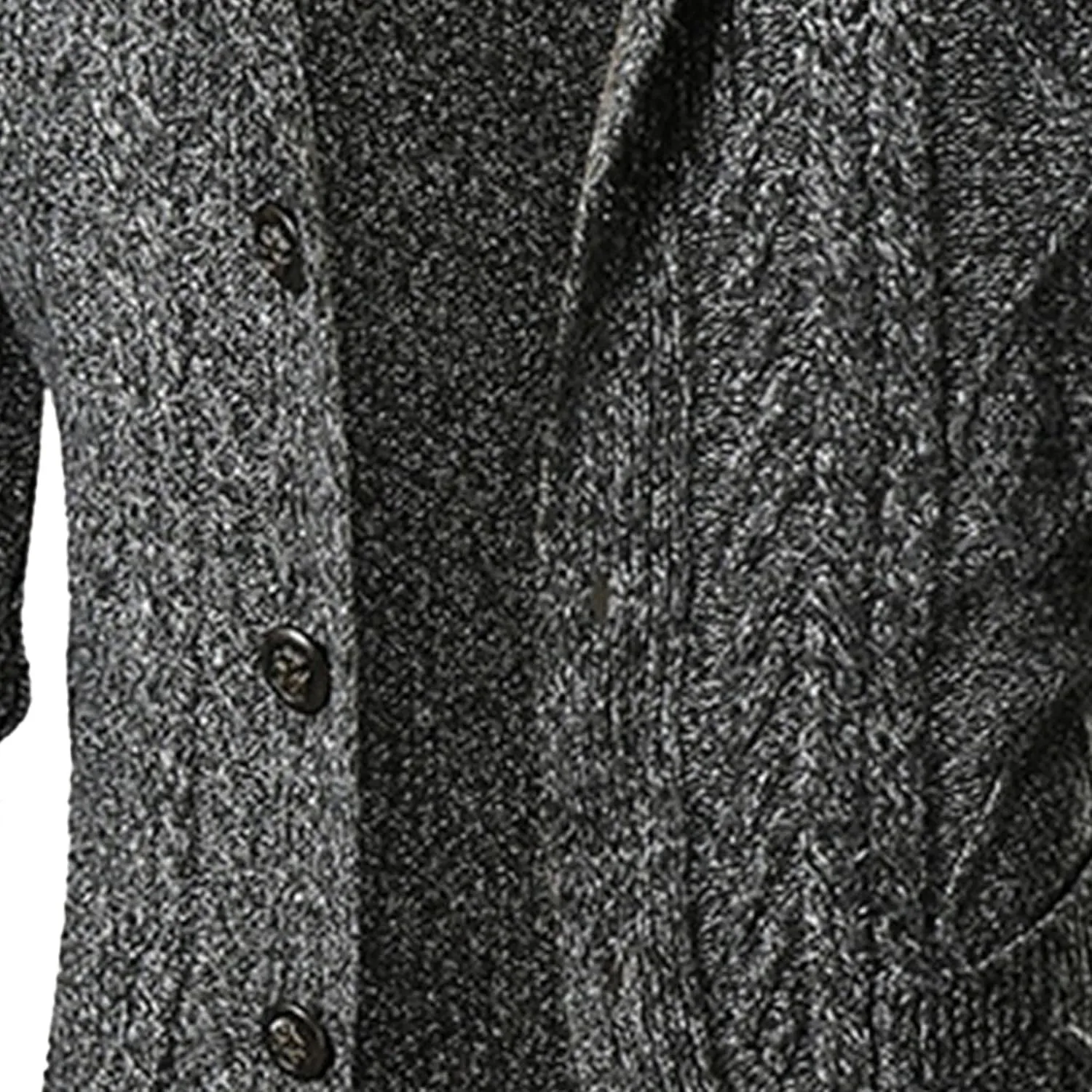 Men's Shawl Collar Cardigan Male Casual Long Sleeve Knit Coat Men Cable Slim Fit Button Down Sweater