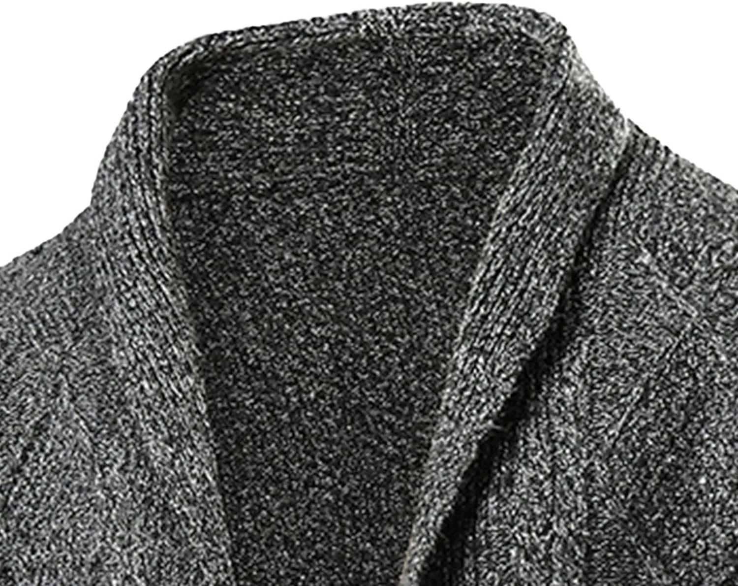 Men's Shawl Collar Cardigan Male Casual Long Sleeve Knit Coat Men Cable Slim Fit Button Down Sweater