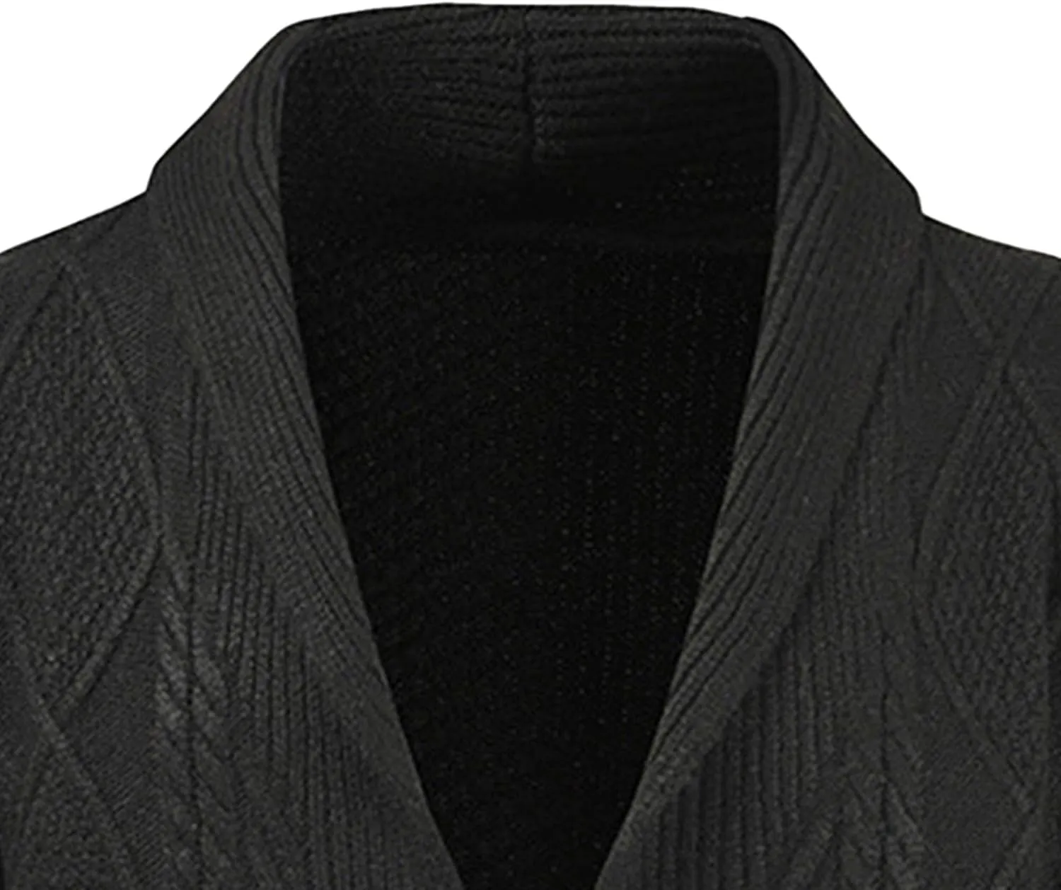 Men's Shawl Collar Cardigan Male Casual Long Sleeve Knit Coat Men Cable Slim Fit Button Down Sweater