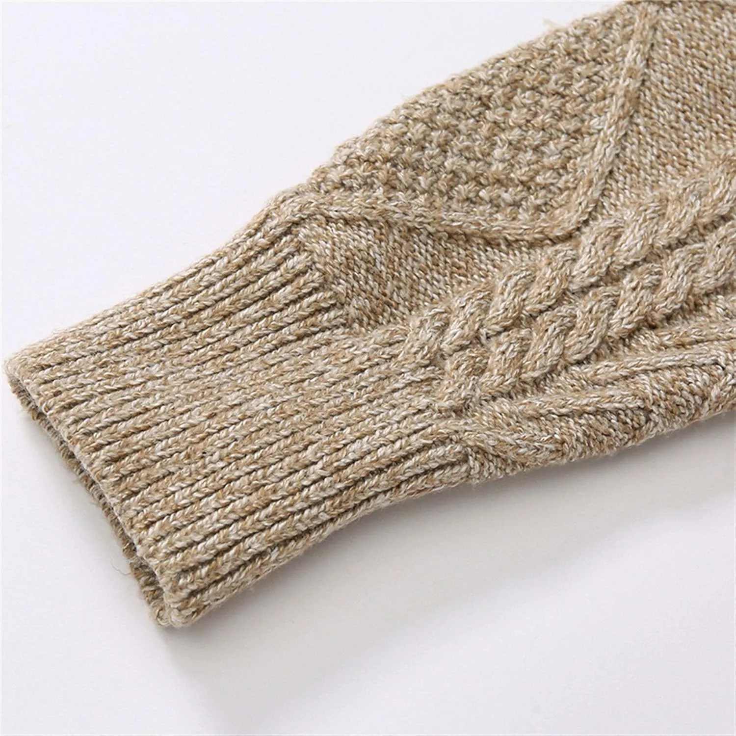 Men's Shawl Collar Cardigan Male Casual Long Sleeve Knit Coat Men Cable Slim Fit Button Down Sweater