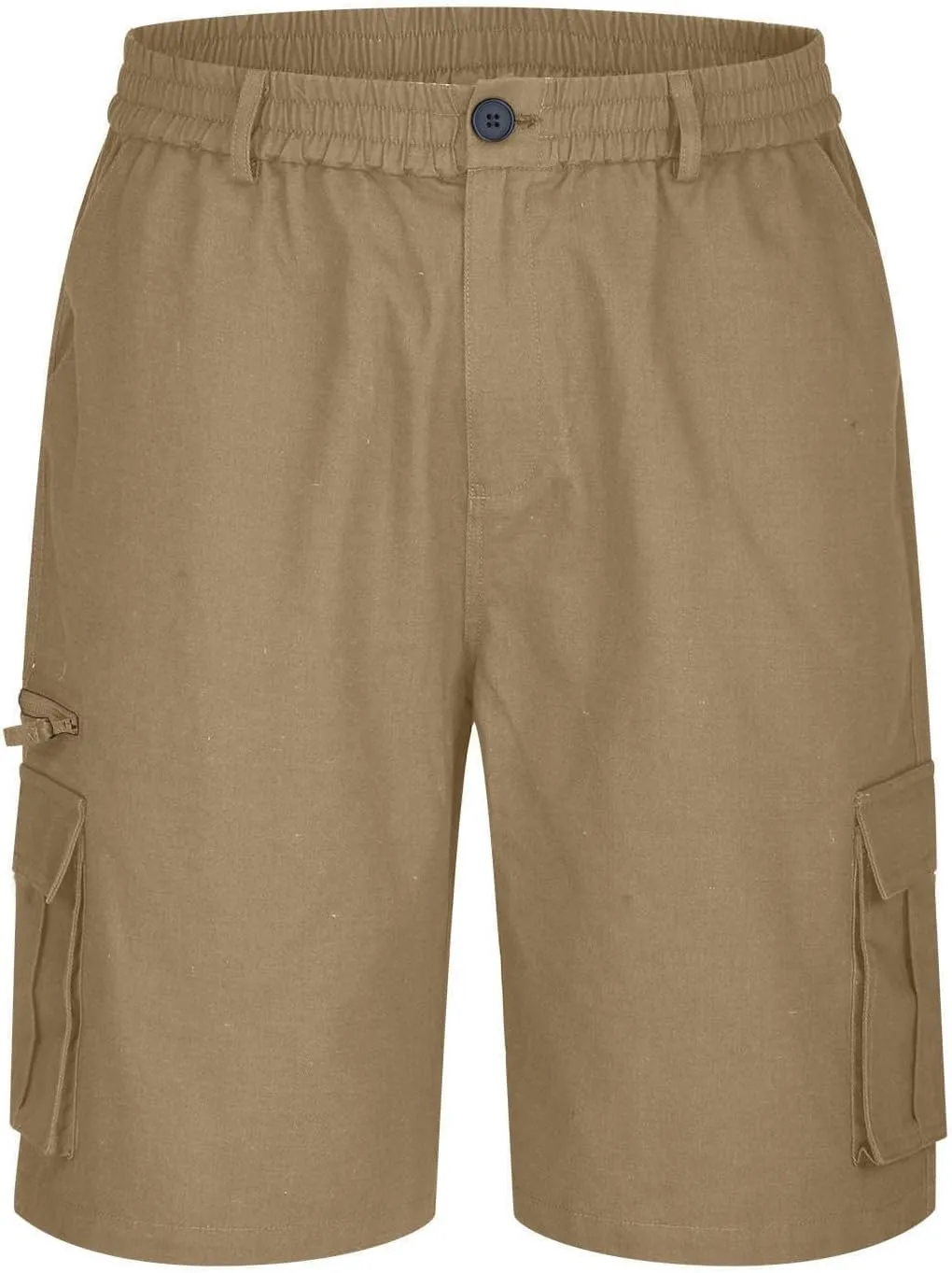 Mens Shorts Cargo, 2024 Elastic Waist Bermuda Shorts Summer Casual Loose Fit Multi Pockets Outdoor Jogger Short Cargos