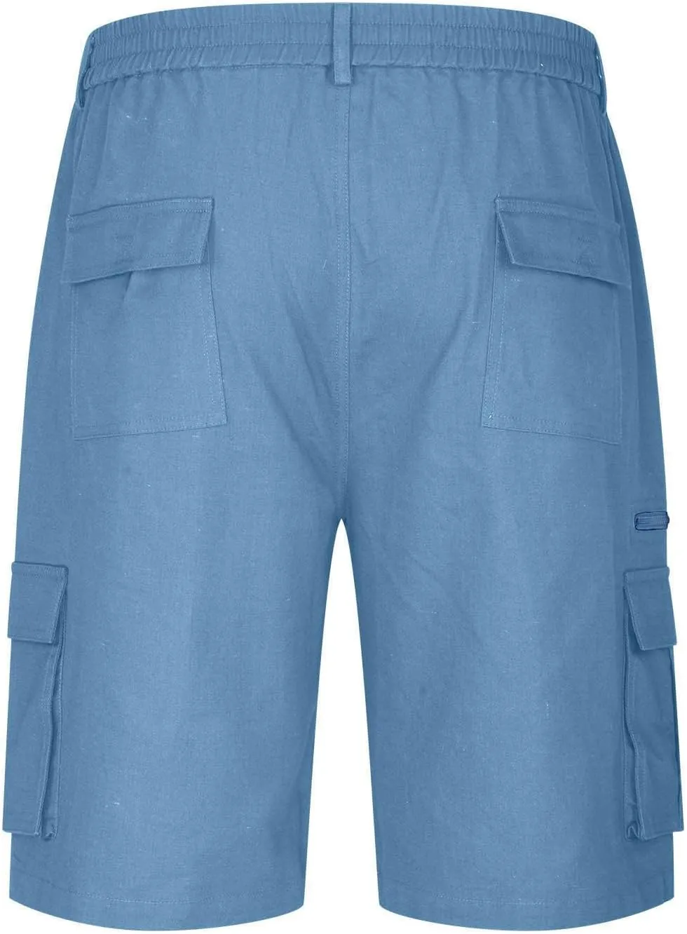 Mens Shorts Cargo, 2024 Elastic Waist Bermuda Shorts Summer Casual Loose Fit Multi Pockets Outdoor Jogger Short Cargos