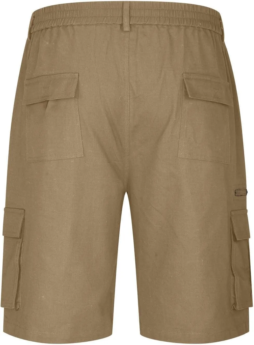 Mens Shorts Cargo, 2024 Elastic Waist Bermuda Shorts Summer Casual Loose Fit Multi Pockets Outdoor Jogger Short Cargos