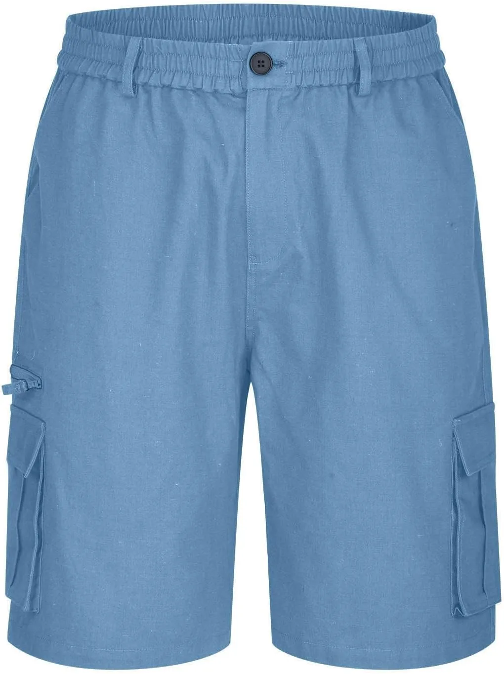 Mens Shorts Cargo, 2024 Elastic Waist Bermuda Shorts Summer Casual Loose Fit Multi Pockets Outdoor Jogger Short Cargos