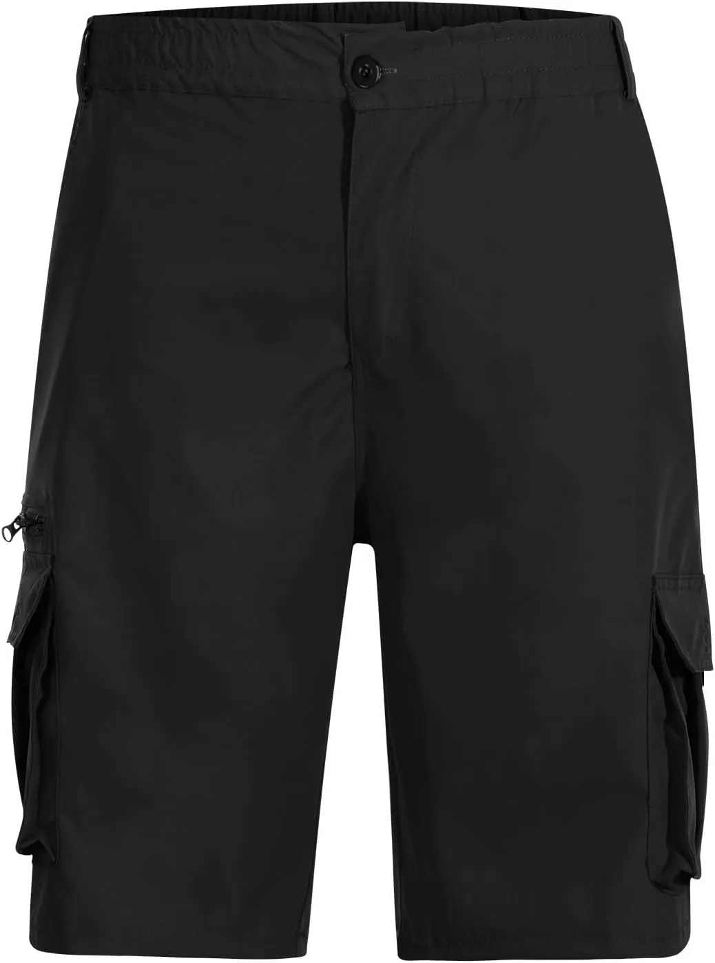 Mens Shorts Cargo, 2024 Elastic Waist Bermuda Shorts Summer Casual Loose Fit Multi Pockets Outdoor Jogger Short Cargos