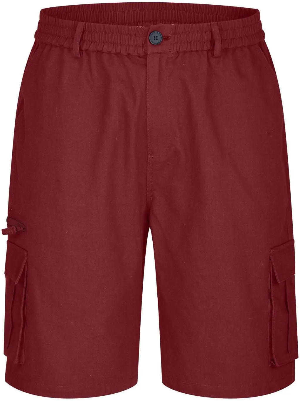 Mens Shorts Cargo, 2024 Elastic Waist Bermuda Shorts Summer Casual Loose Fit Multi Pockets Outdoor Jogger Short Cargos