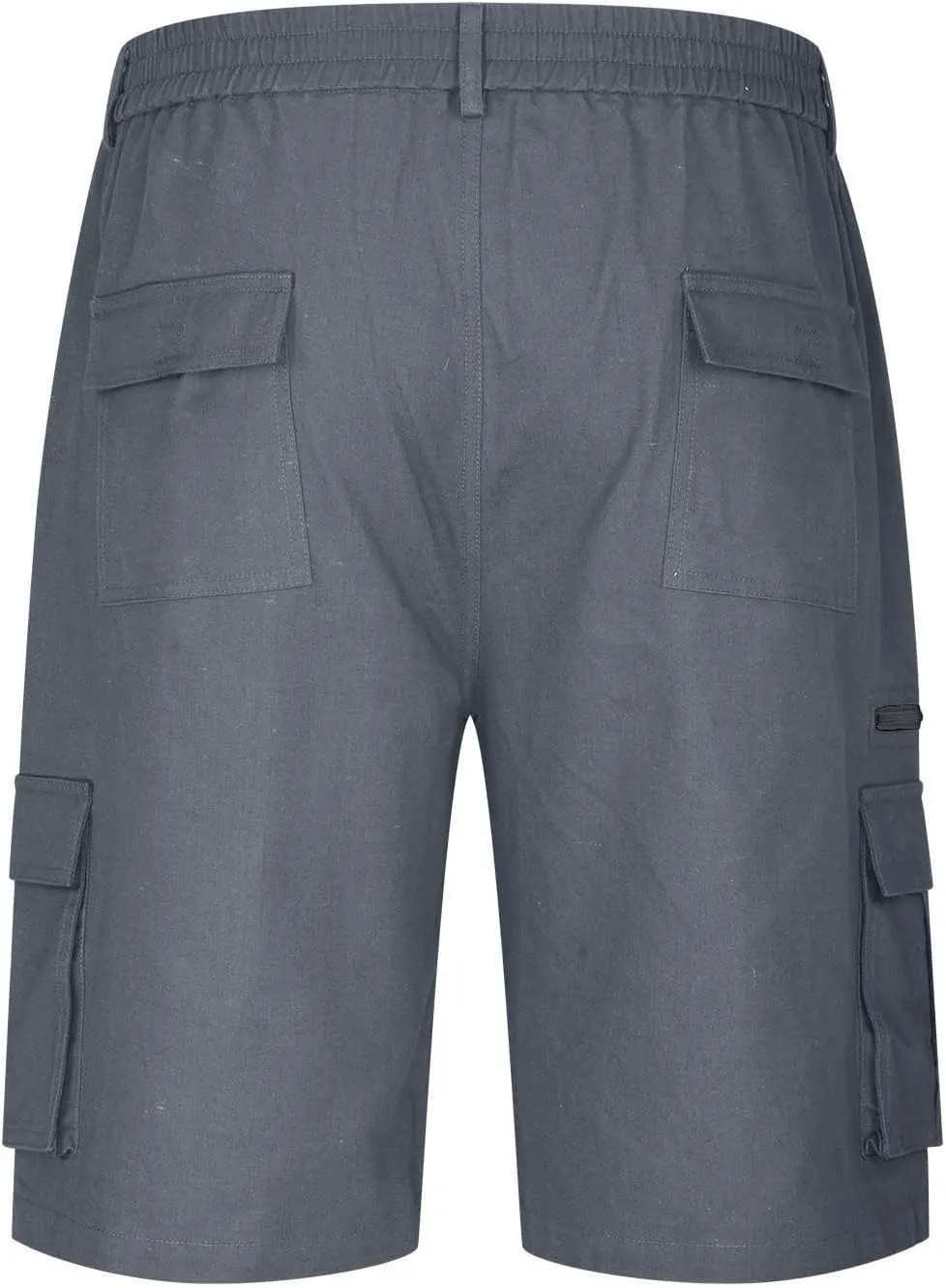 Mens Shorts Cargo, 2024 Elastic Waist Bermuda Shorts Summer Casual Loose Fit Multi Pockets Outdoor Jogger Short Cargos