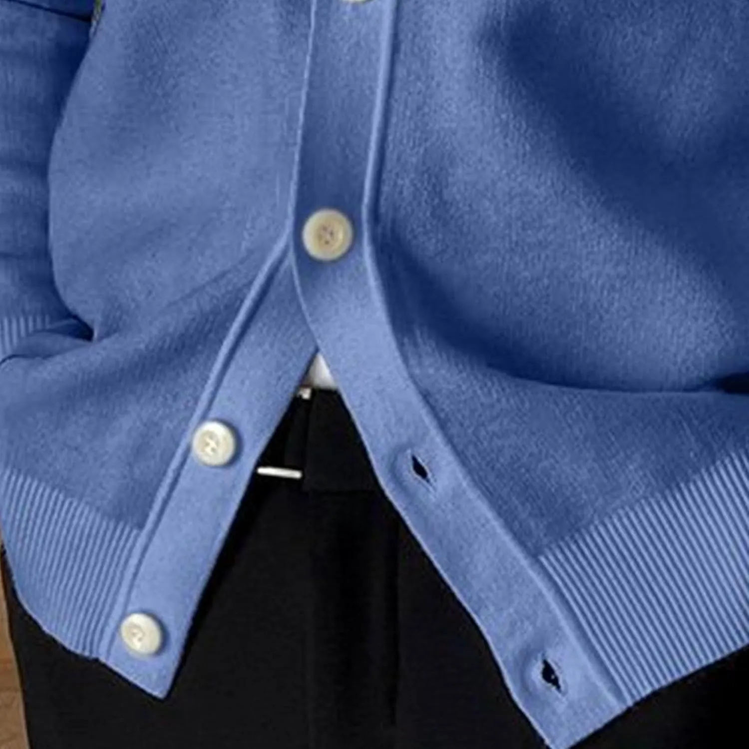 Men's Simple Temperament Knitted Cardigan Patchwork Cozy Knit Cardigan Fashion Casual Button Down Knit Cardigan
