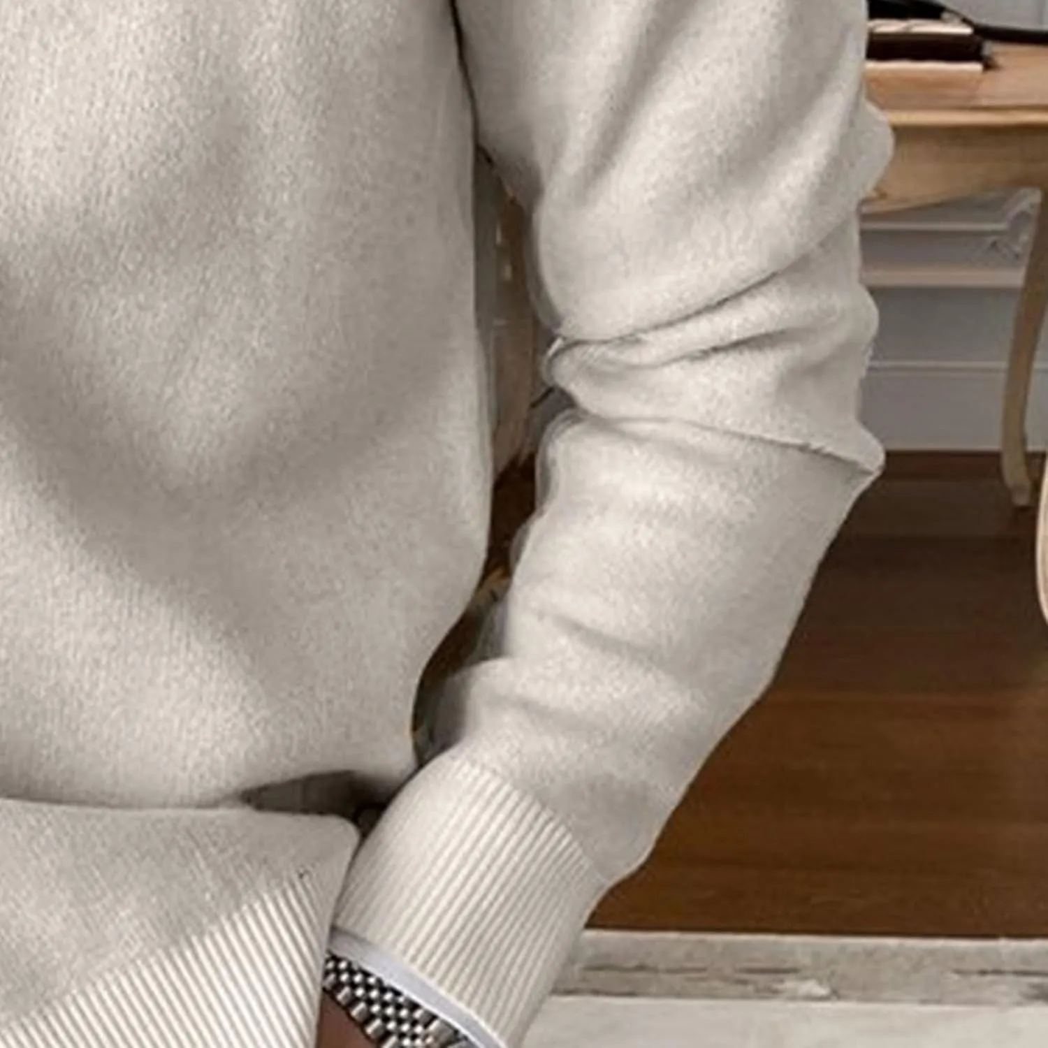 Men's Simple Temperament Knitted Cardigan Patchwork Cozy Knit Cardigan Fashion Casual Button Down Knit Cardigan