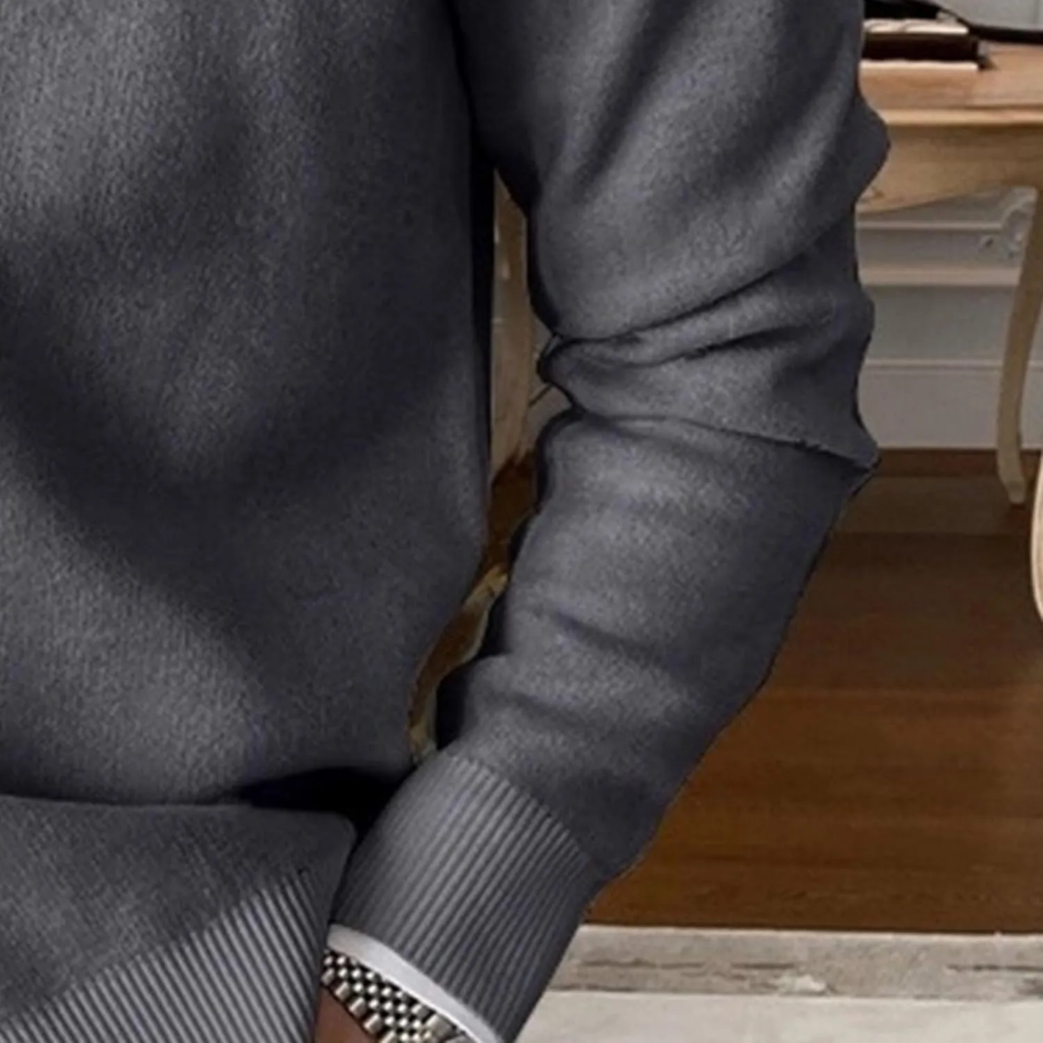 Men's Simple Temperament Knitted Cardigan Patchwork Cozy Knit Cardigan Fashion Casual Button Down Knit Cardigan