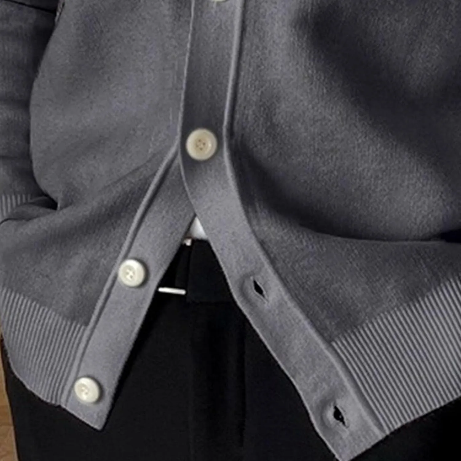 Men's Simple Temperament Knitted Cardigan Patchwork Cozy Knit Cardigan Fashion Casual Button Down Knit Cardigan
