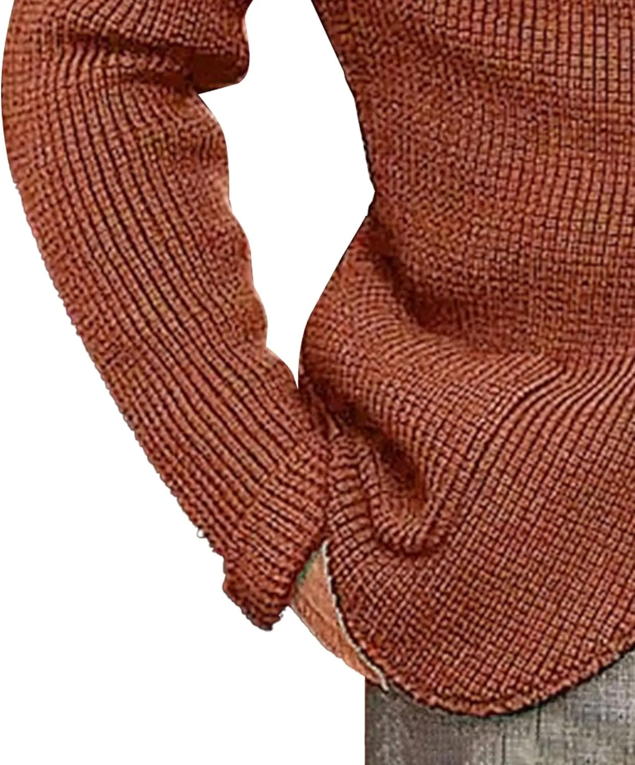 Men's Slim Fit Stand Collar Knit Coat Long Sleeve Button Down Cardigans Casual Knitted Sweaters Cardigan Jacket