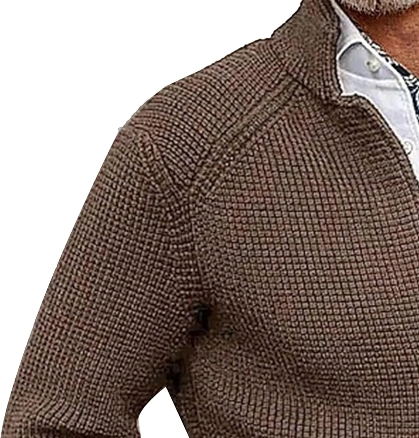 Men's Slim Fit Stand Collar Knit Coat Long Sleeve Button Down Cardigans Casual Knitted Sweaters Cardigan Jacket