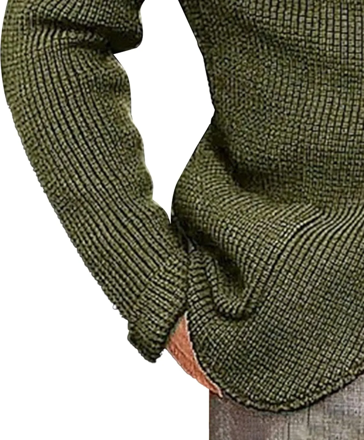Men's Slim Fit Stand Collar Knit Coat Long Sleeve Button Down Cardigans Casual Knitted Sweaters Cardigan Jacket