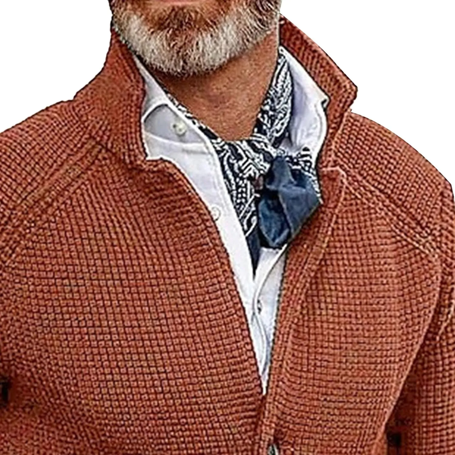 Men's Slim Fit Stand Collar Knit Coat Long Sleeve Button Down Cardigans Casual Knitted Sweaters Cardigan Jacket