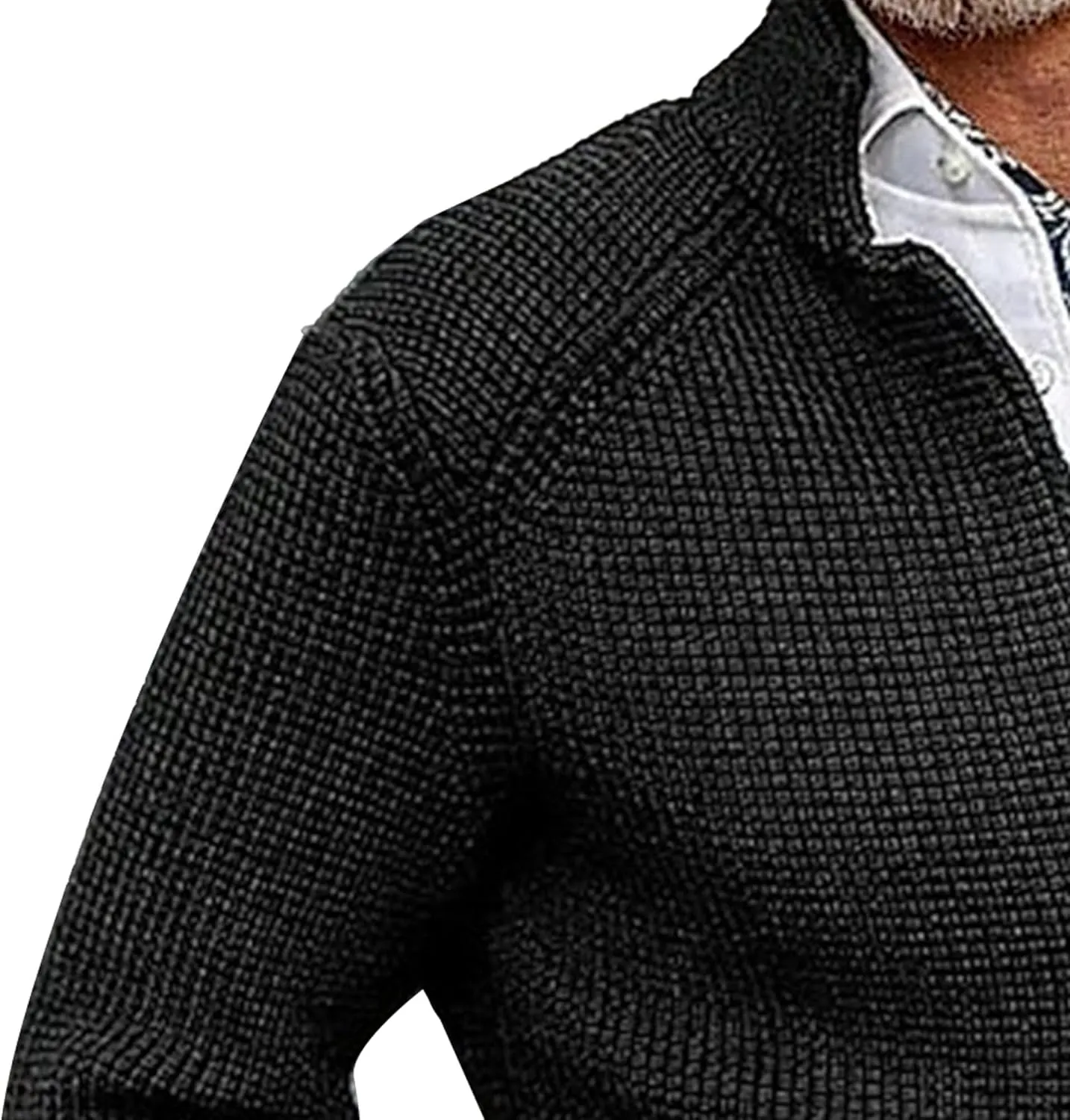 Men's Slim Fit Stand Collar Knit Coat Long Sleeve Button Down Cardigans Casual Knitted Sweaters Cardigan Jacket