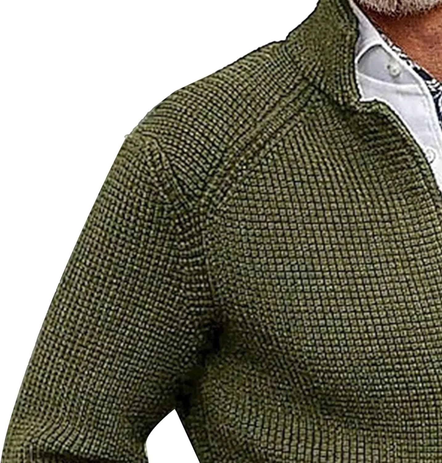 Men's Slim Fit Stand Collar Knit Coat Long Sleeve Button Down Cardigans Casual Knitted Sweaters Cardigan Jacket
