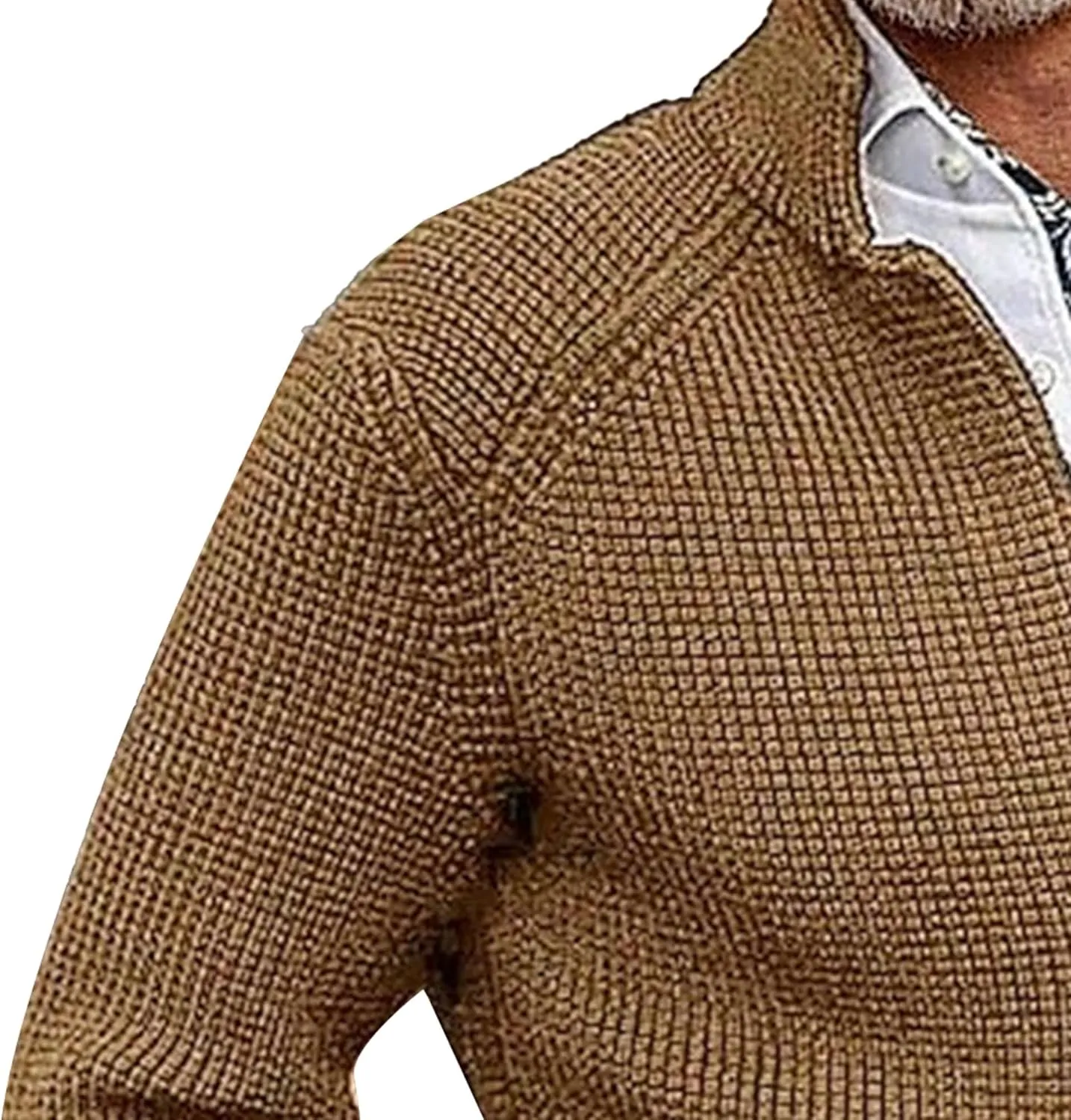 Men's Slim Fit Stand Collar Knit Coat Long Sleeve Button Down Cardigans Casual Knitted Sweaters Cardigan Jacket