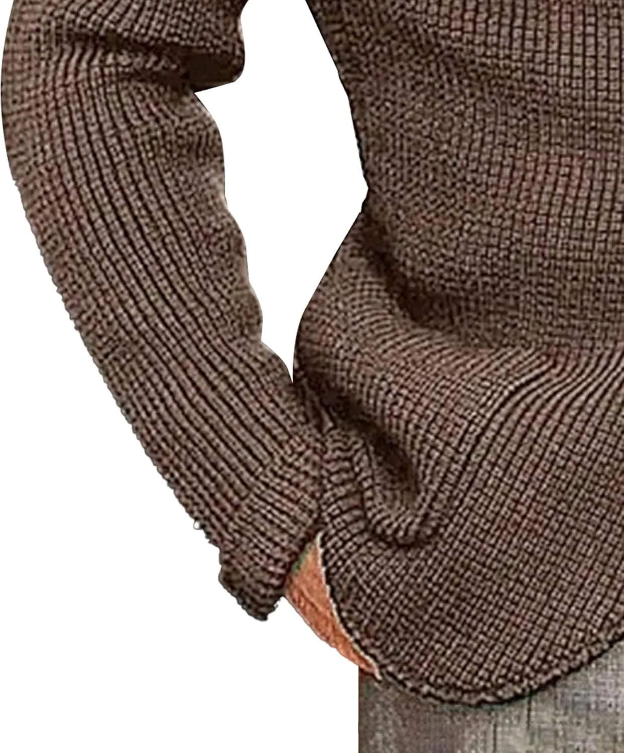 Men's Slim Fit Stand Collar Knit Coat Long Sleeve Button Down Cardigans Casual Knitted Sweaters Cardigan Jacket