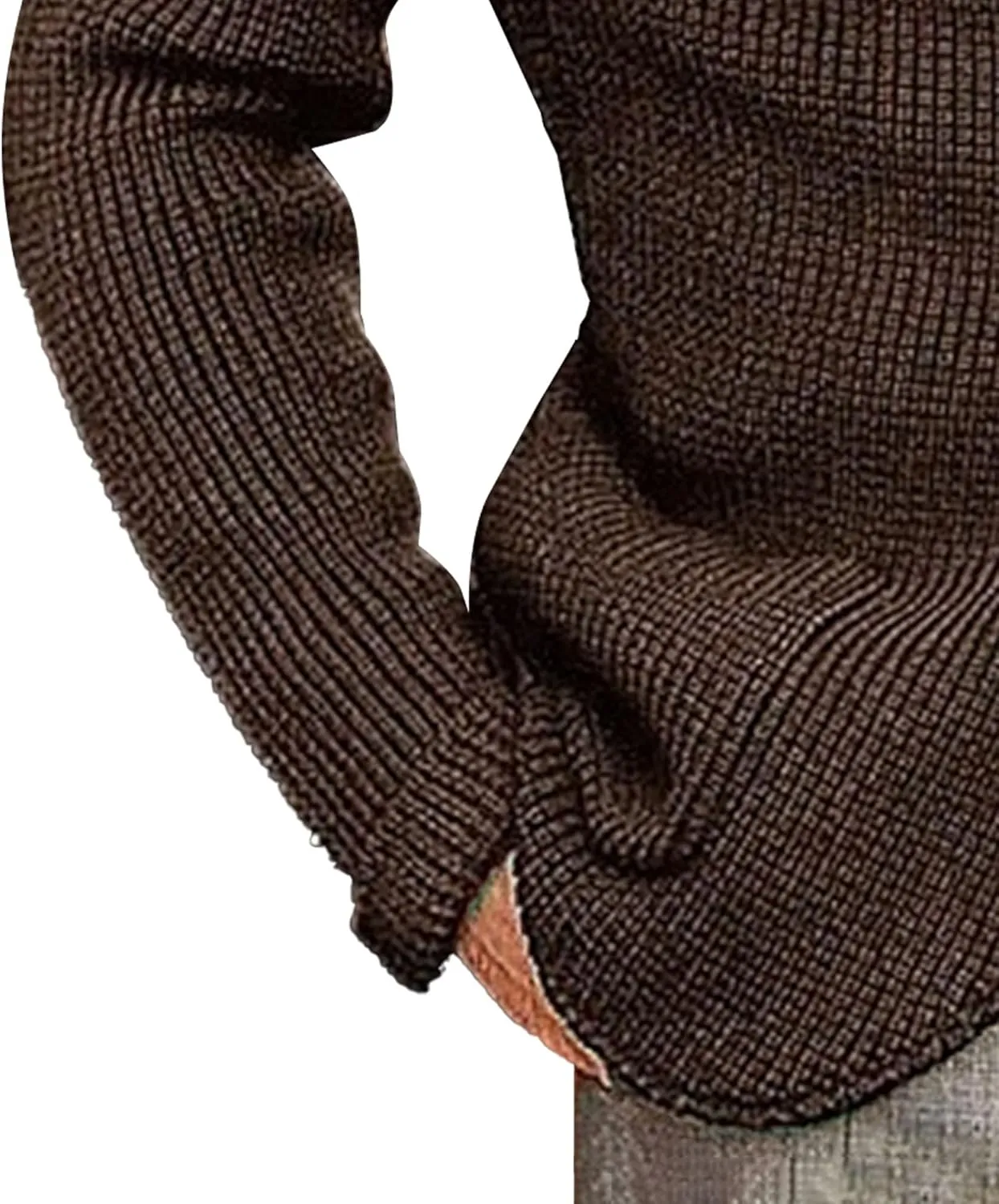 Men's Slim Fit Stand Collar Knit Coat Long Sleeve Button Down Cardigans Casual Knitted Sweaters Cardigan Jacket
