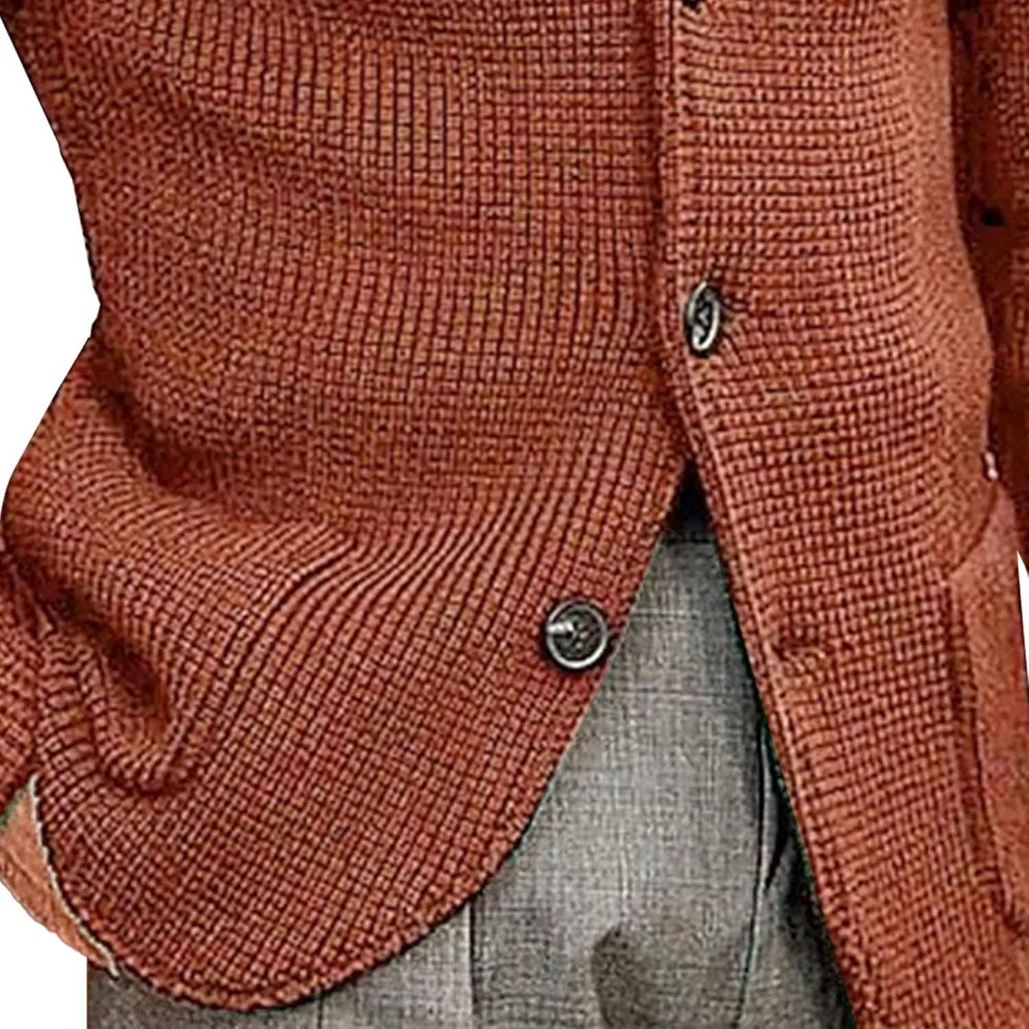 Men's Slim Fit Stand Collar Knit Coat Long Sleeve Button Down Cardigans Casual Knitted Sweaters Cardigan Jacket