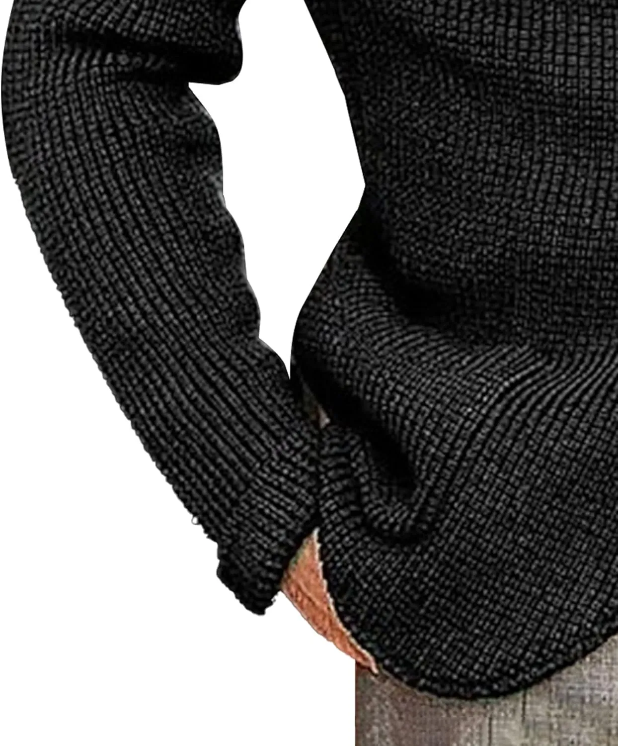 Men's Slim Fit Stand Collar Knit Coat Long Sleeve Button Down Cardigans Casual Knitted Sweaters Cardigan Jacket